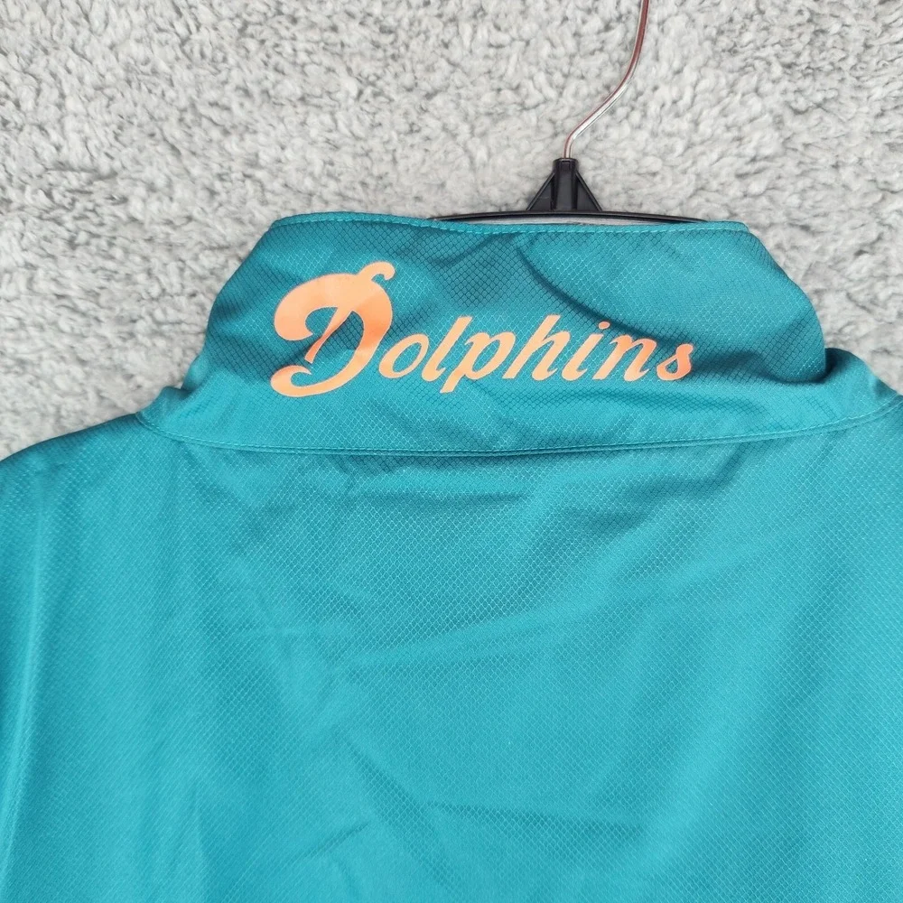 Vintage 90's NFL Miami Dolphins Reversible Fleece 1/4 Zip Pullover Mens Size XL